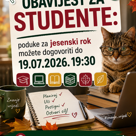 Poduke - Instrukcije - Repeticije - Lekcije za studente - jesenski rok