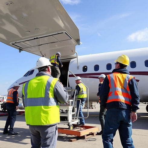 Constructions workers boarding a plane.jpg