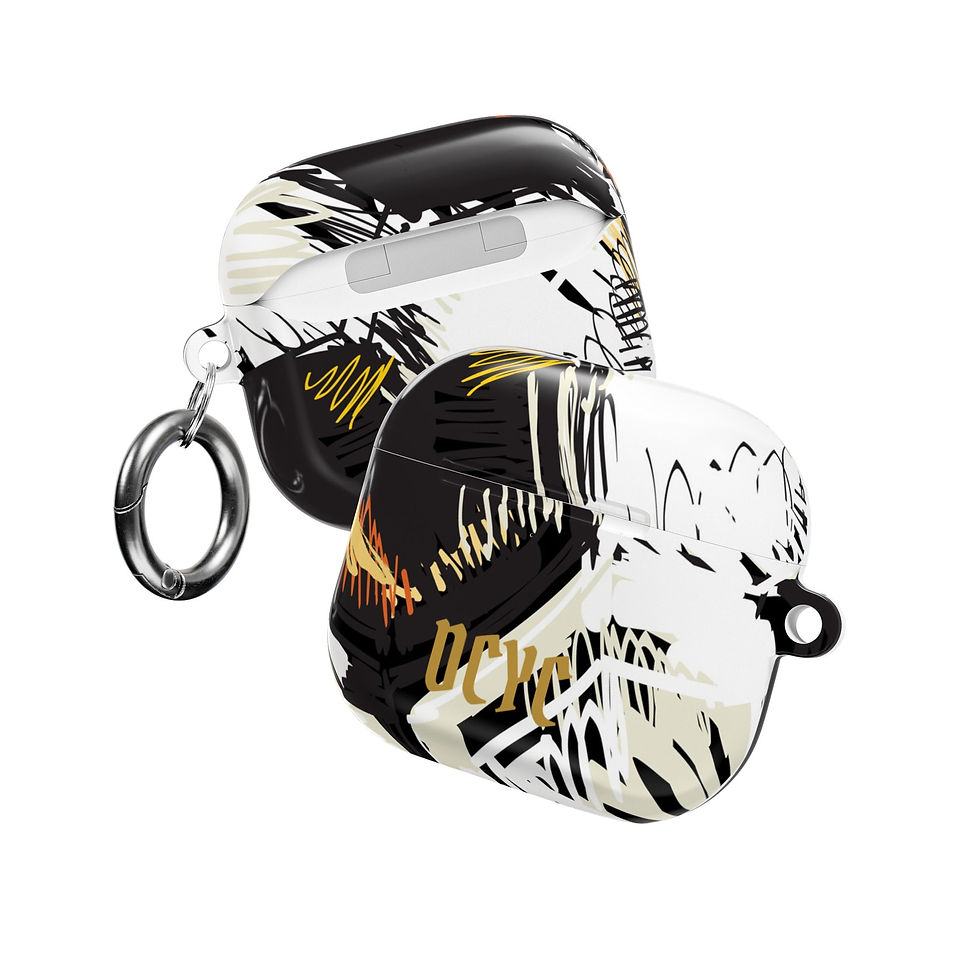 Thumbnail: Abstract Black & White Scribble AirPod Case