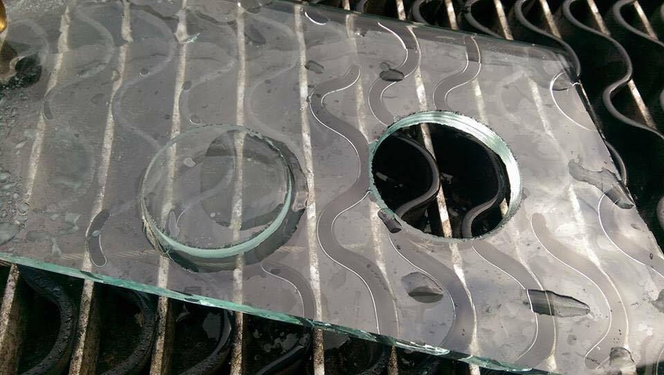 First time drilling a hole in glass!