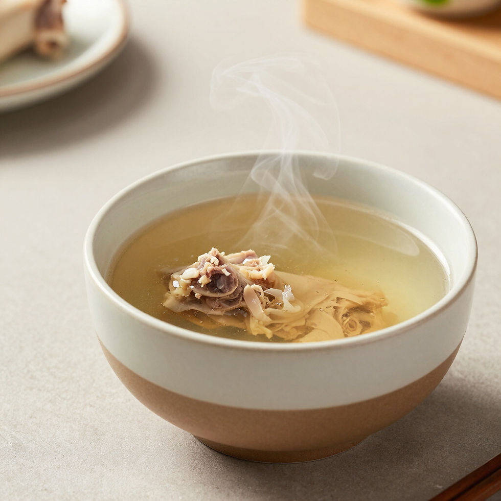 Steaming bowl of broth for food product development projects Lebanon