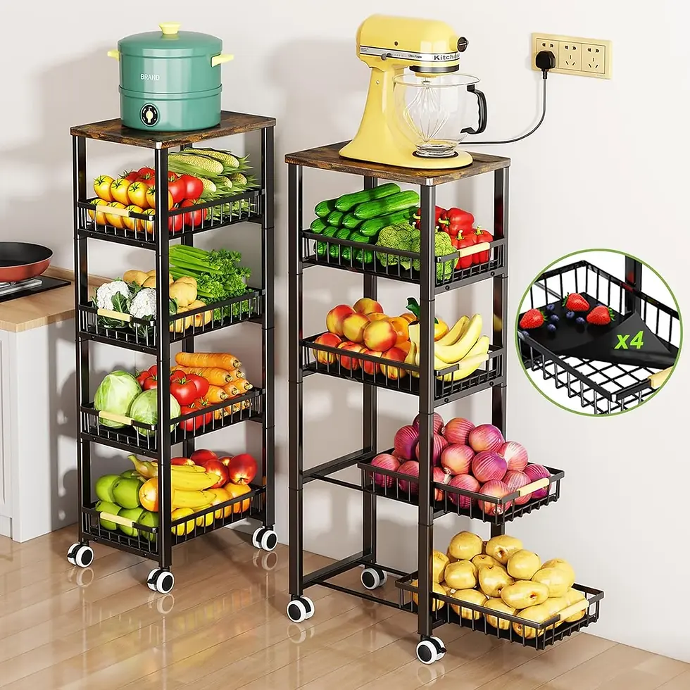 Thumbnail: Five Tier Baskets on Wheels