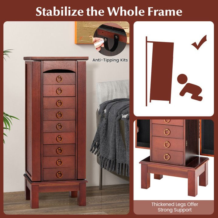 Thumbnail: Jewelry Storage Cabinet w 9 Drawers