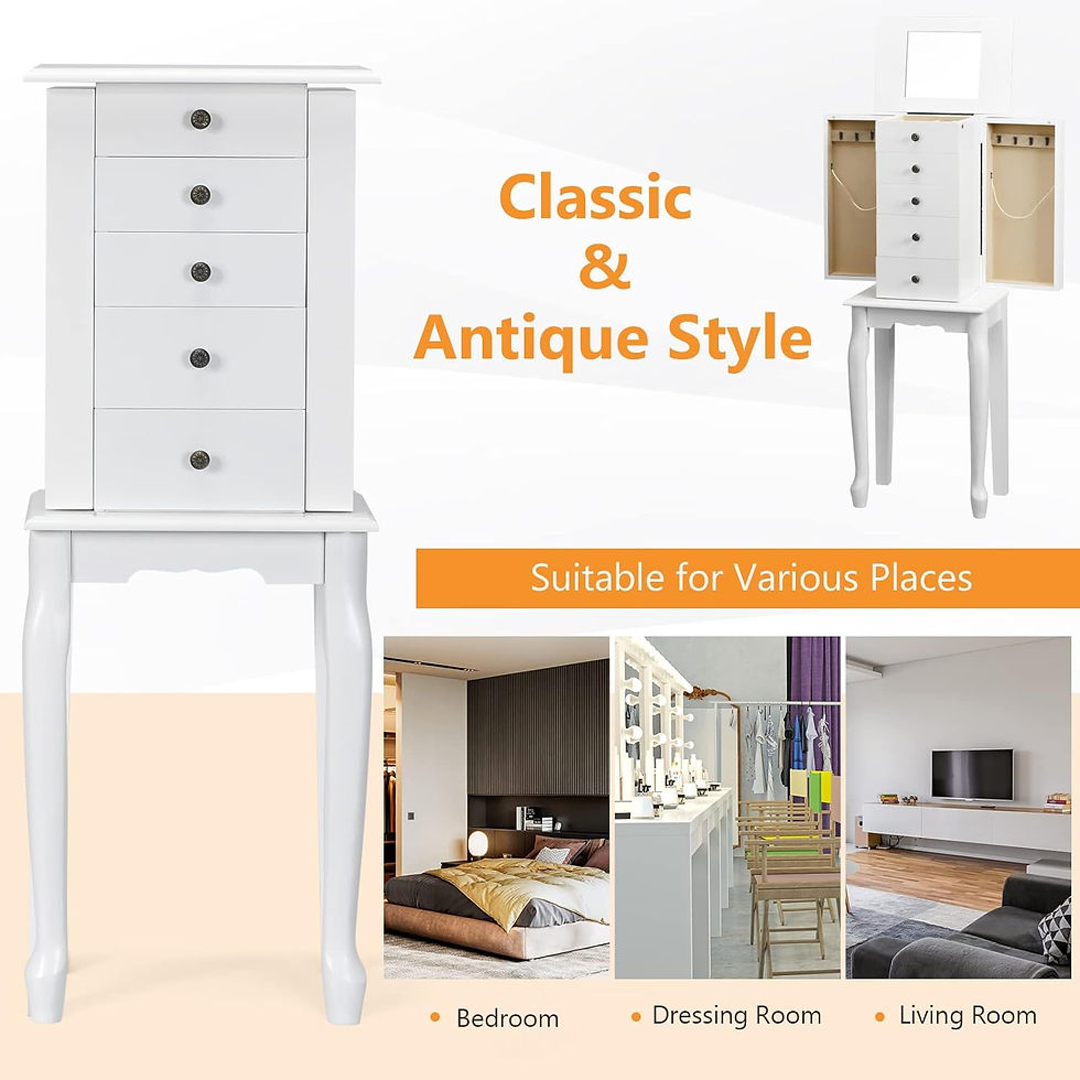 Thumbnail: Standing Jewelry Armoire Cabinet