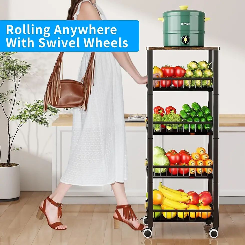 Thumbnail: Five Tier Baskets on Wheels