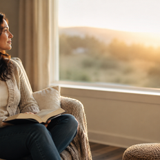 Woman finding healing and safety through biblical counseling at Through the Gate