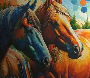 Colour full horses