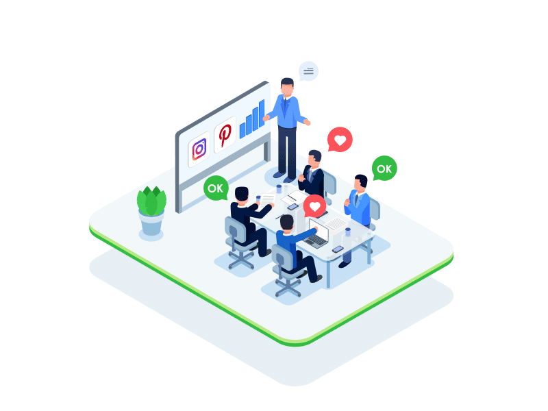 A team Disscussing about a topic