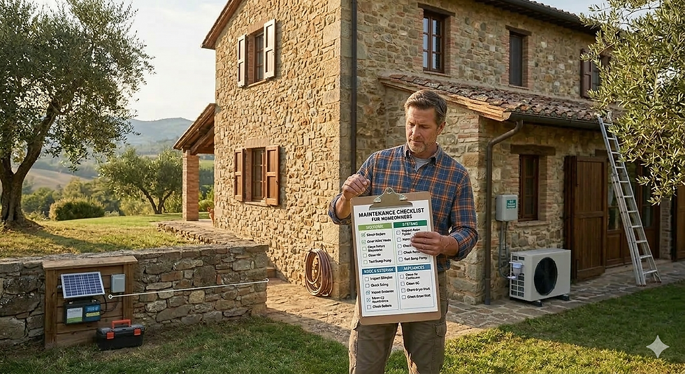 Alles im Blick: Mit einer strukturierten Checkliste führt dieser Hausbesitzer die jährliche Inspektion seines Heims durch, um böse Überraschungen bei der Versicherung zu vermeiden