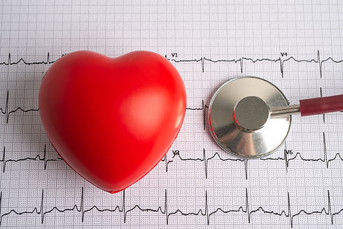 stethoscope-electrocardiogram-ecg-with-red-heart-heart-wave-heart-attack-cardiogram-report