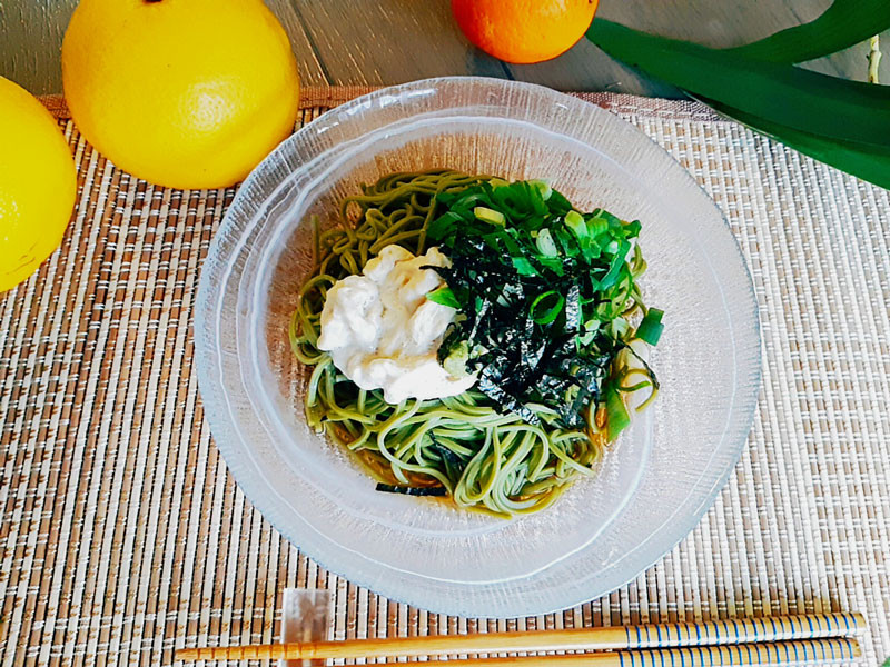 ゆばとろ蕎麦 盛り付け見本