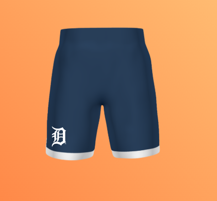 Navy 'D' Sublimated Shorts - Youth