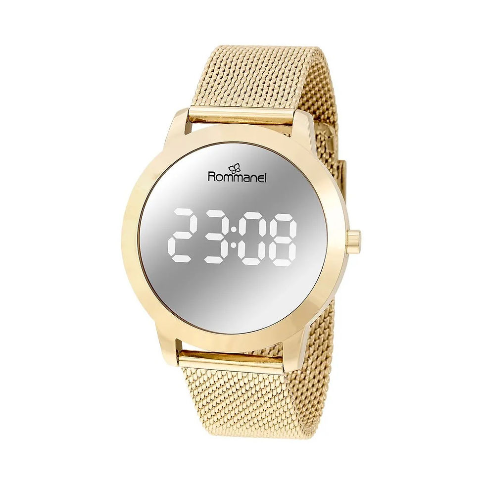 RELÓGIO DIGITAL LED DOURADO - TAM.24 6500122