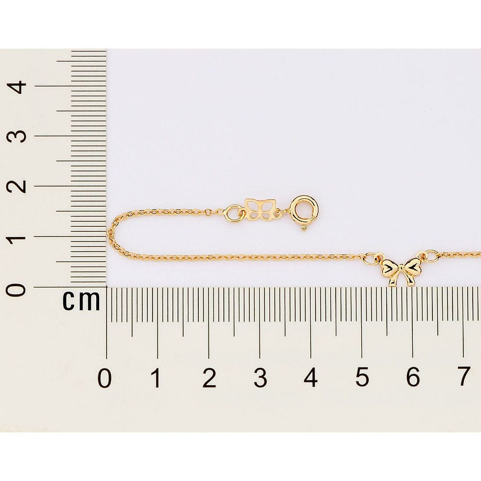 PULSEIRA COM LAÇO BANHADA A OURO 18K - TAM.19 552179