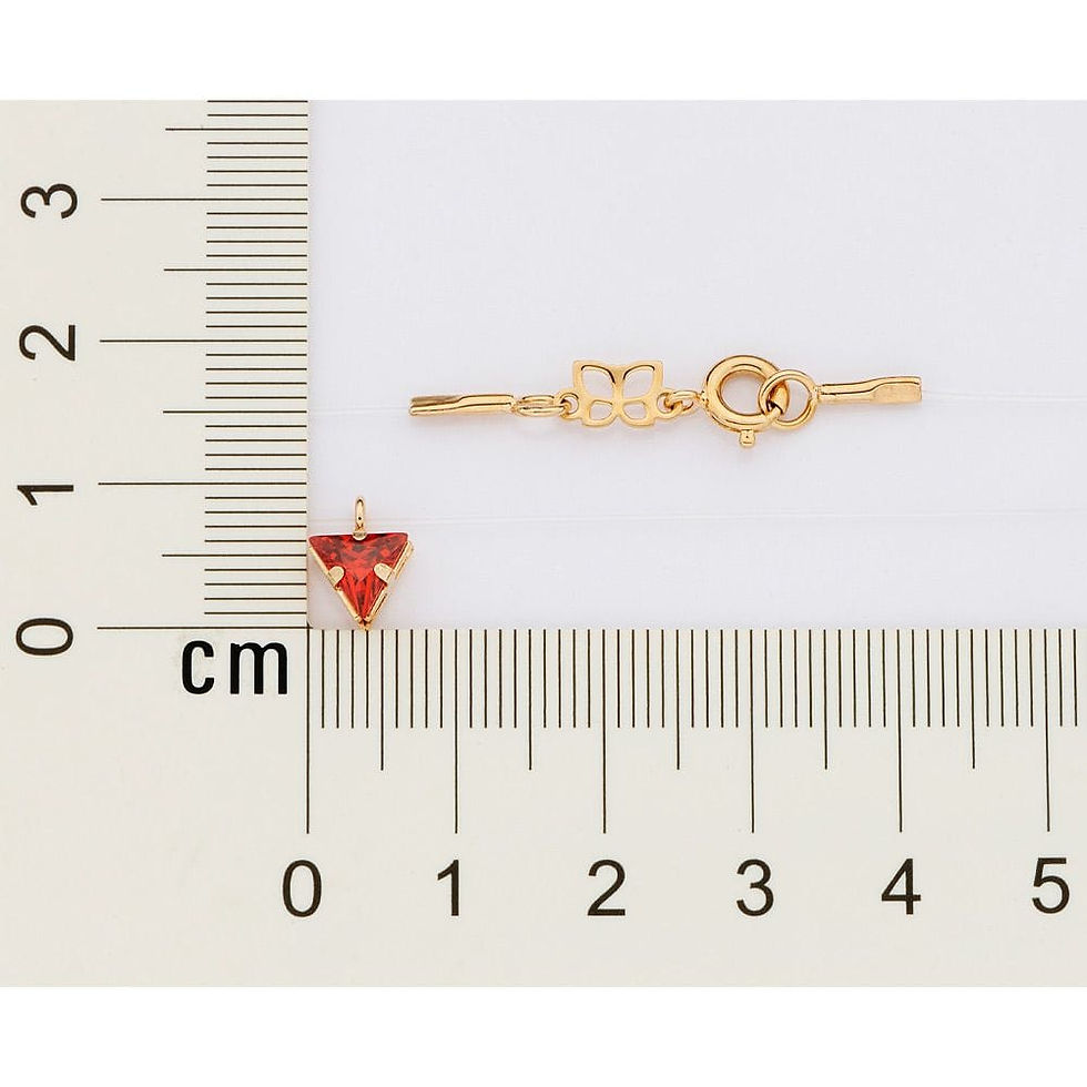 GARGANTILHA FIO DE NYLON BANHADO A OURO 18K COM ZIRCÔNIA - TAM.42 532562