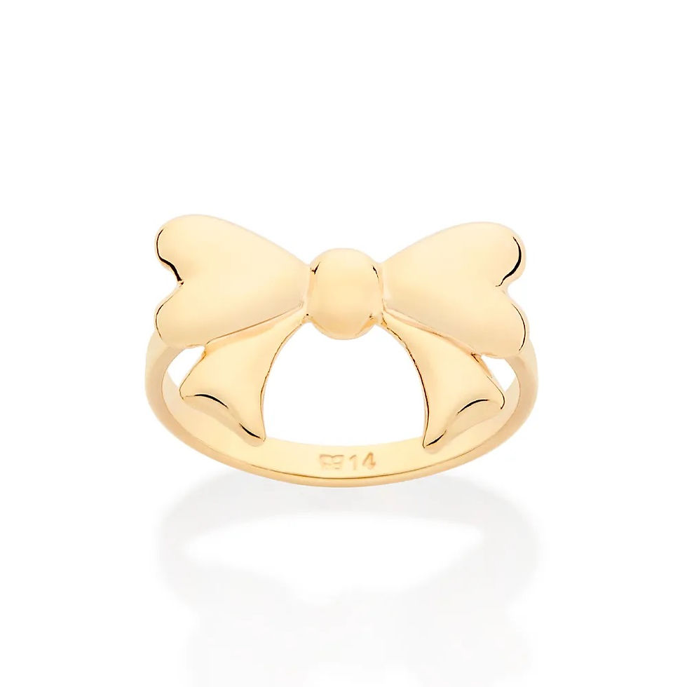 Anel de laço folheado a ouro 18k 513444