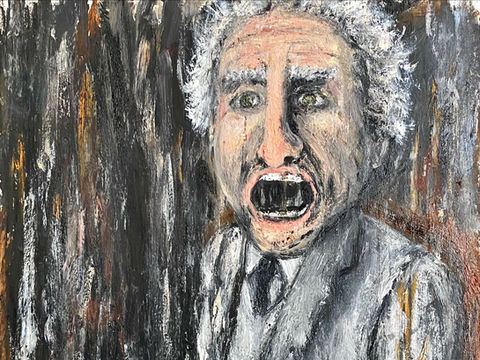 “Screaming Popper" oil on Canvas 25x28 (2022)