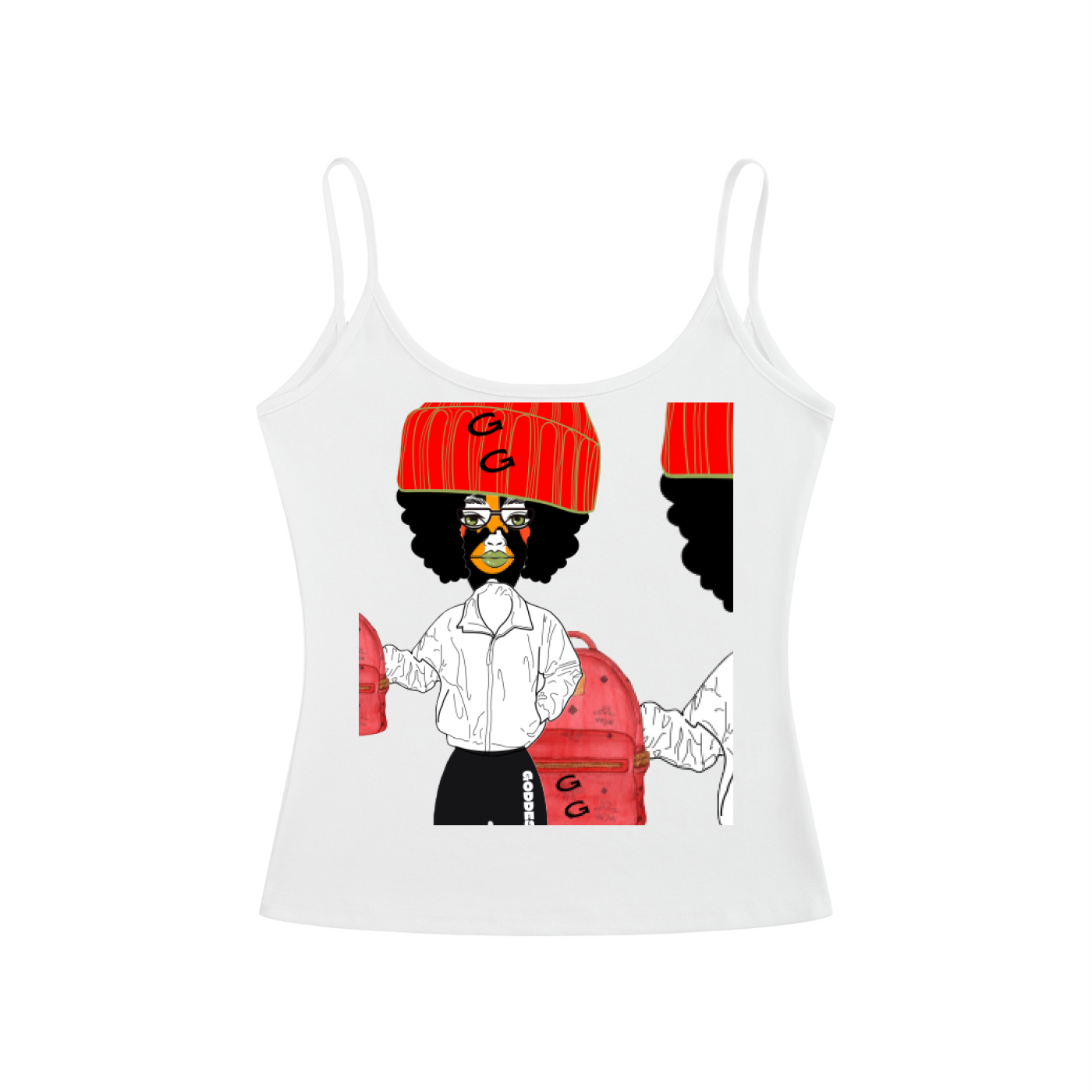 WOMAN OF COLOR Slim Fit Open-Back Tank Top