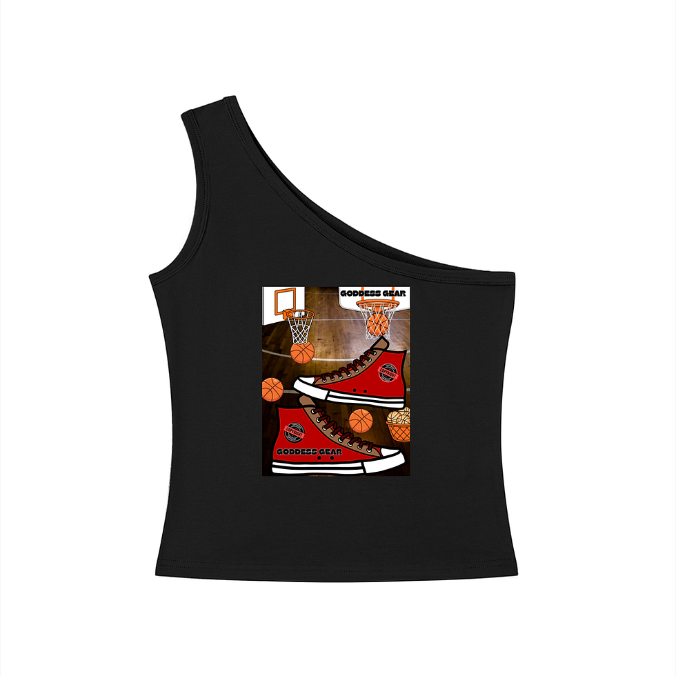 Thumbnail: Lets Hoop One-Shoulder Crop T-Shirt