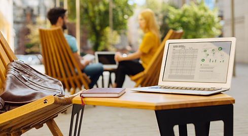 Modern outdoor business meeting focused on networking, personal branding, and professional growth