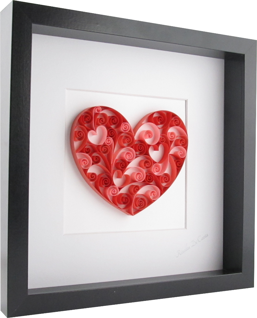 Miniature : Cœur en quilling à bande large