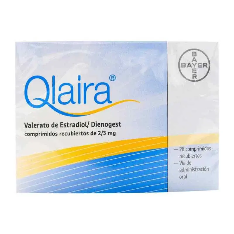 QLAIRA VALERATO DE ESTRADIOL / DIENOGEST  2/3 MG X 28 COMPRIMIDOS