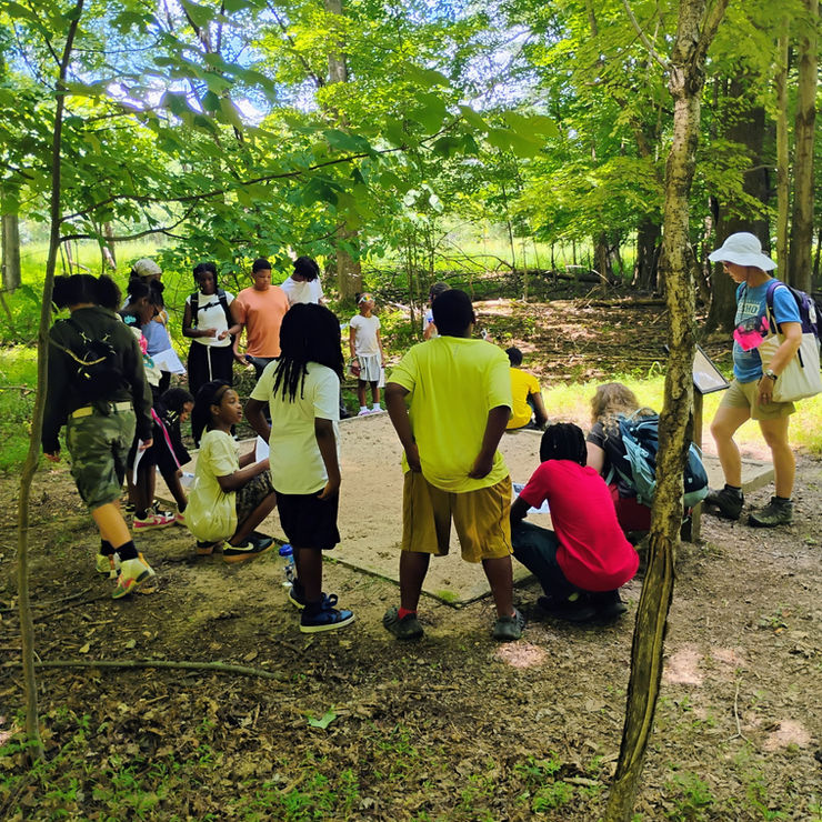Water fight fun at the end of day camp