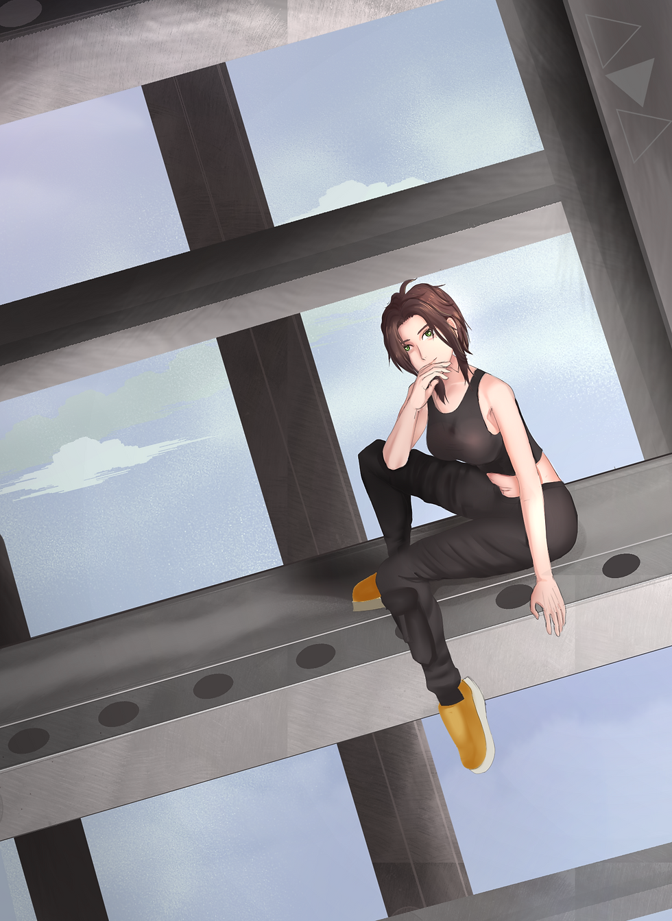 XyieSheep on a beam