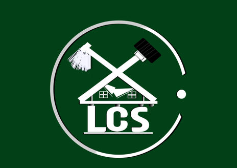 a logo for lcs shows a house and one broom and a mob