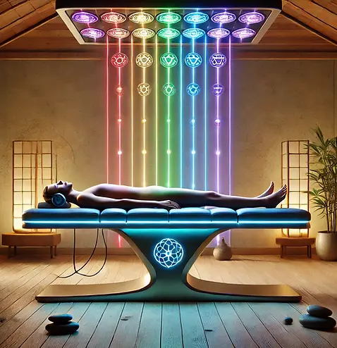 DALL·E 2025-03-18 14.14.49 - A futuristic massage table with built-in vibration, featuring