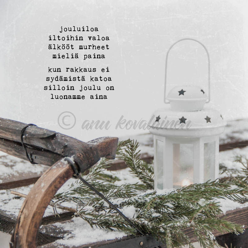 Postikortti "Joulu on luonamme aina"