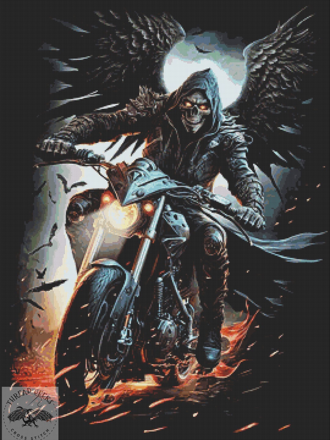 Night Rider Cross Stitch Chart - Unusual Gothic
