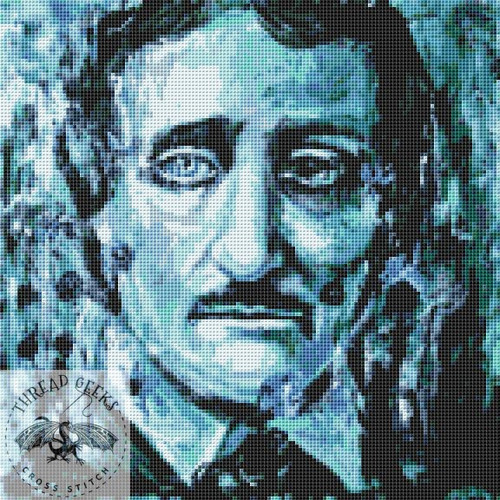 Edgar Allan Poe Counted Cross Stitch Chart Thread Geeks