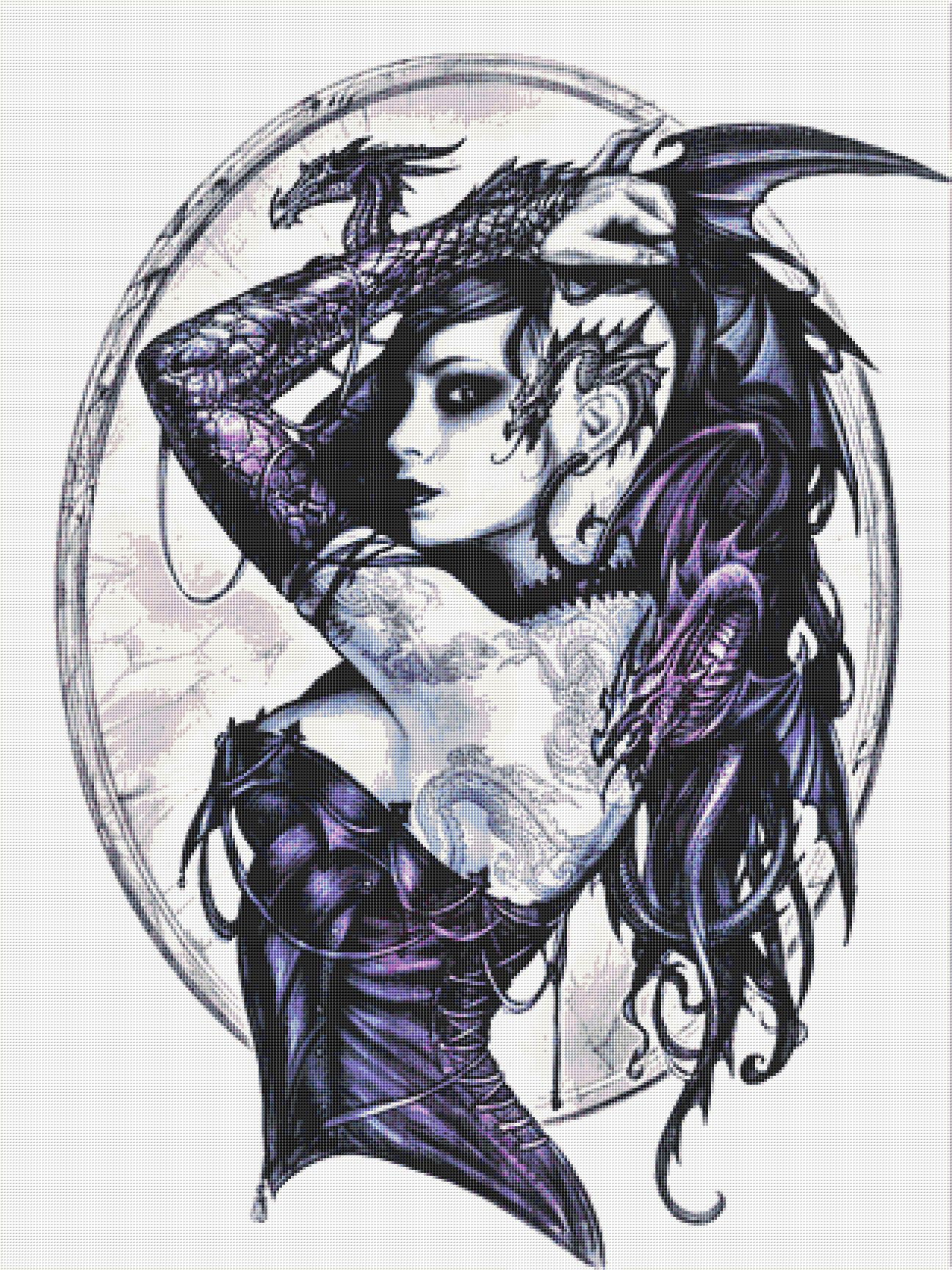 The Taint XL Counted Cross Stitch Kit - Alchemy England - Dragon Tattoo
