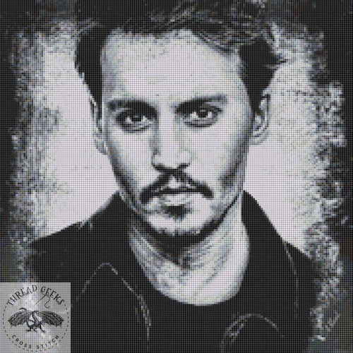 Johnny Depp Counted Cross Stitch Chart Thread Geeks