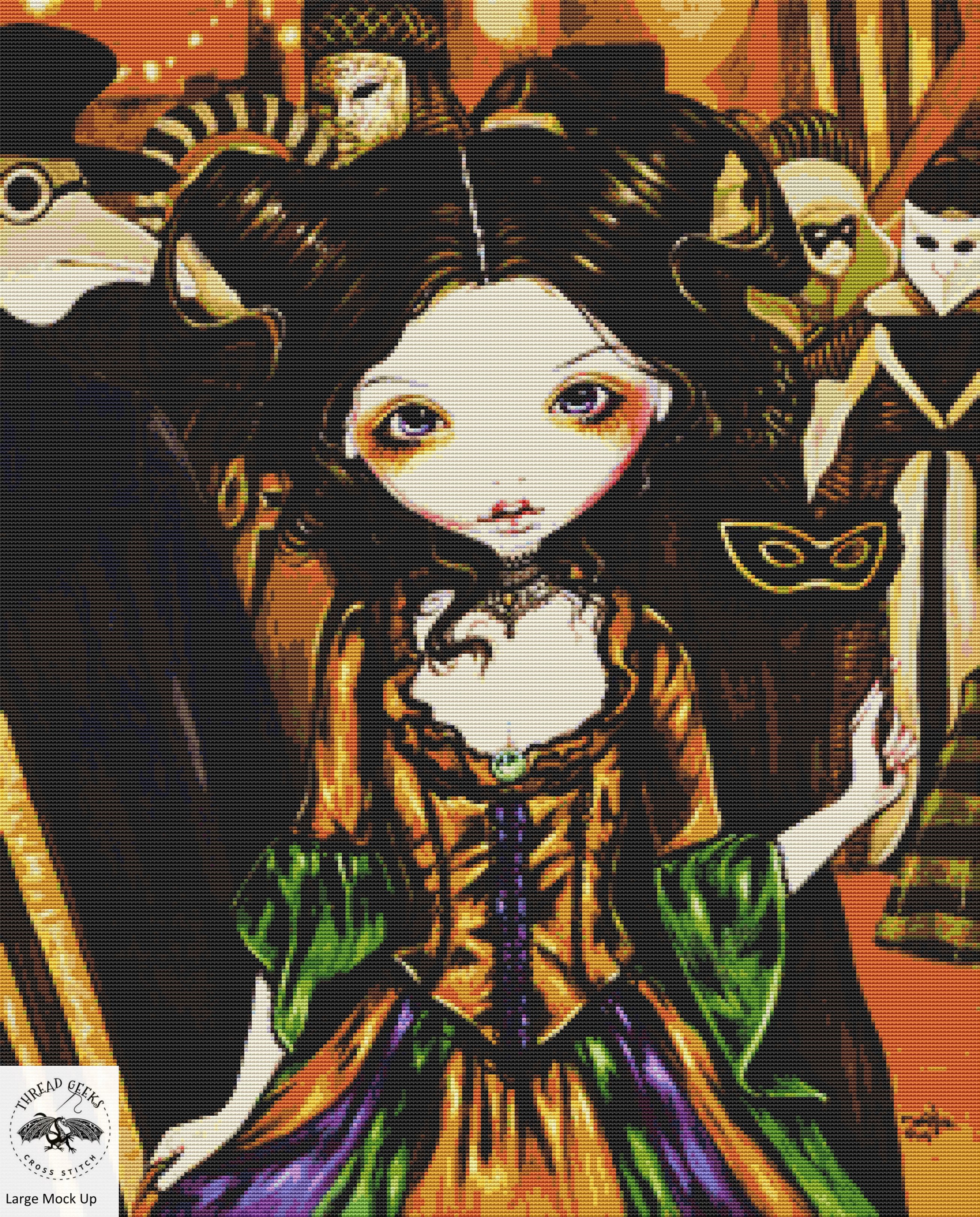 At The Masquerade Ball Cross Stitch Chart - JBG - Gothic Fantasy