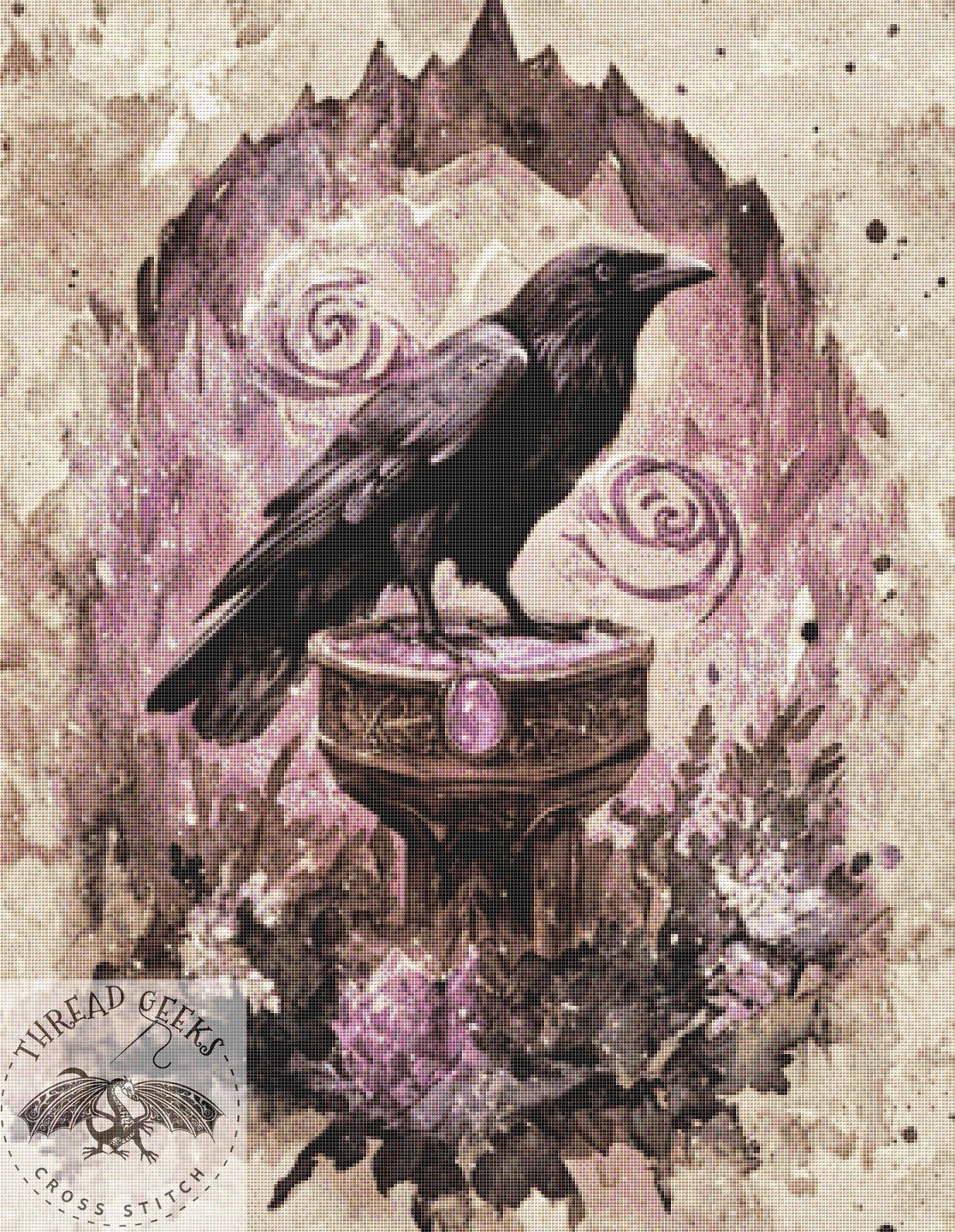 Covenant of the Crow Counted Cross Stitch Chart - Raven - DMC