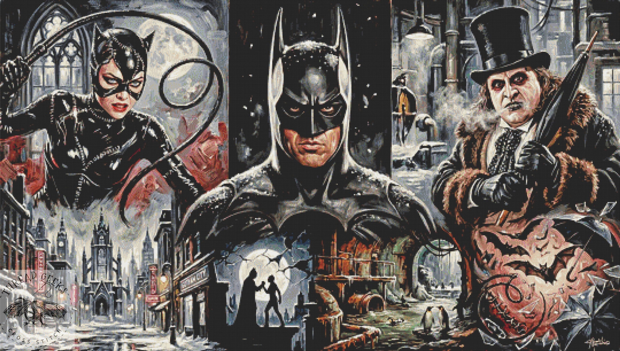 Batman Returns Counted Cross Stitch Kit - Gotham - Fantasy