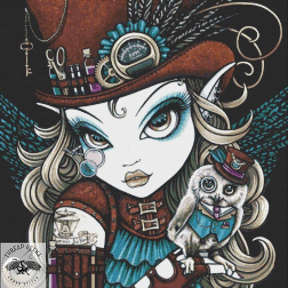 Jewels and Vern Counted Cross Stitch Kit - Myka Jelina