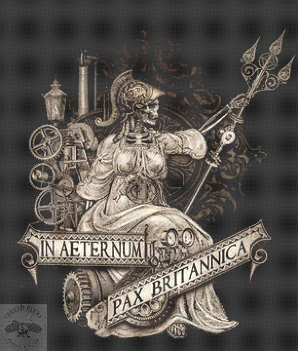 Pax Brittanica Cross Stitch Chart - Alchemy England - Steampunk - England