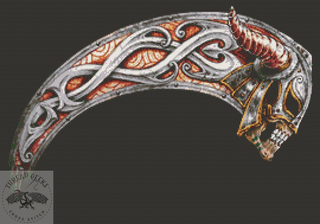 Berserker Cross Stitch Chart - Alchemy England - Viking Scythe