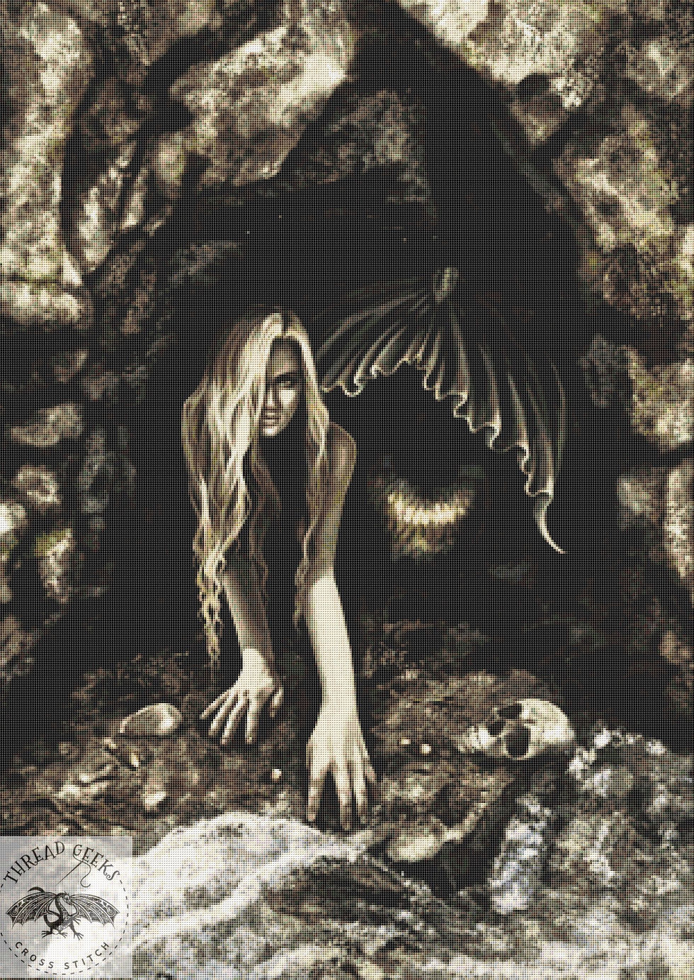 From Darkness Mermaid Counted Cross Stitch Kit - Selina Fenech