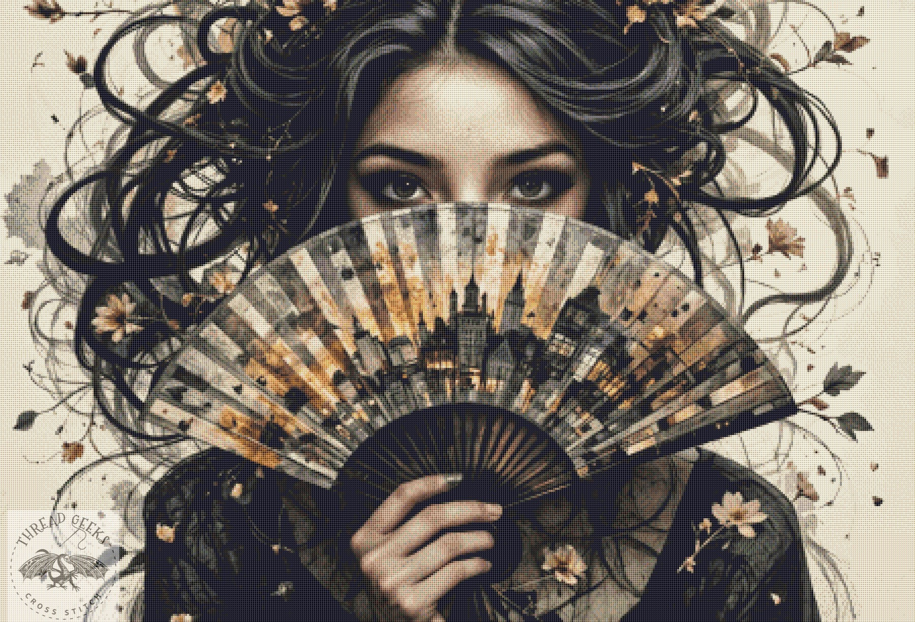 Whispers of Elegance Cross Stitch Chart - Unusual - Fantasy - DMC