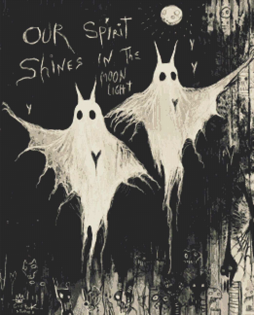 Our Spirit Counted Cross Stitch Kit - Gus Fink - Ghost Supernatural