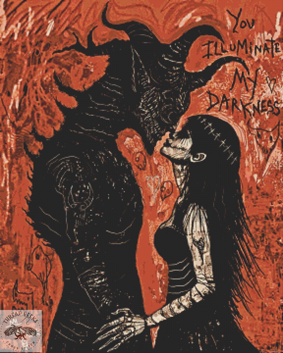 My Darkness Counted Cross Stitch Chart - Gus Fink - Devil Love