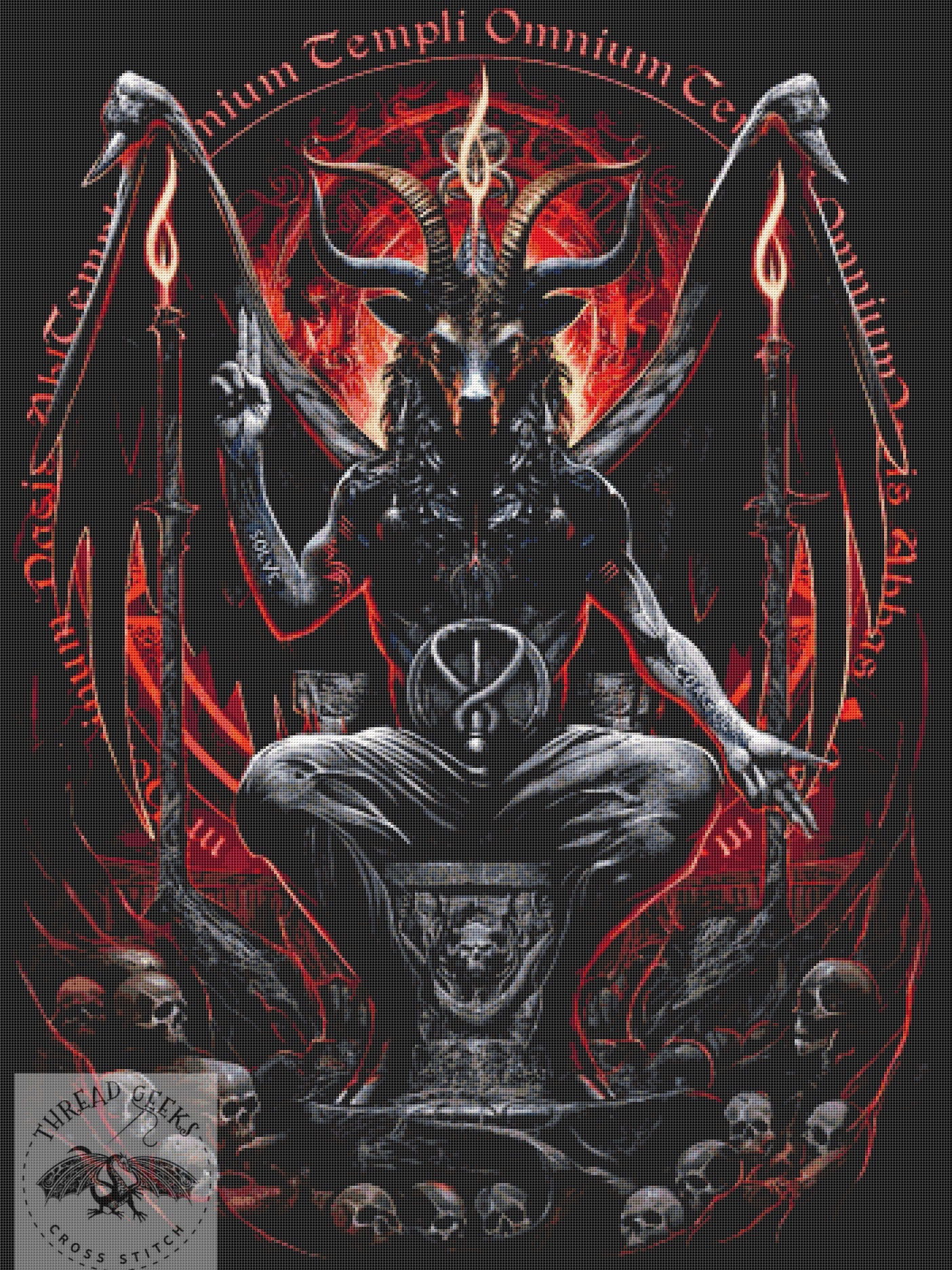 Baphomet Counted Cross Stitch Chart - Unusual Gothic