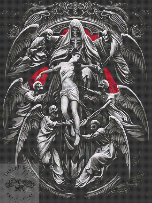 Reaper's Door XL Counted Cross Stitch Chart - Spiral Direct