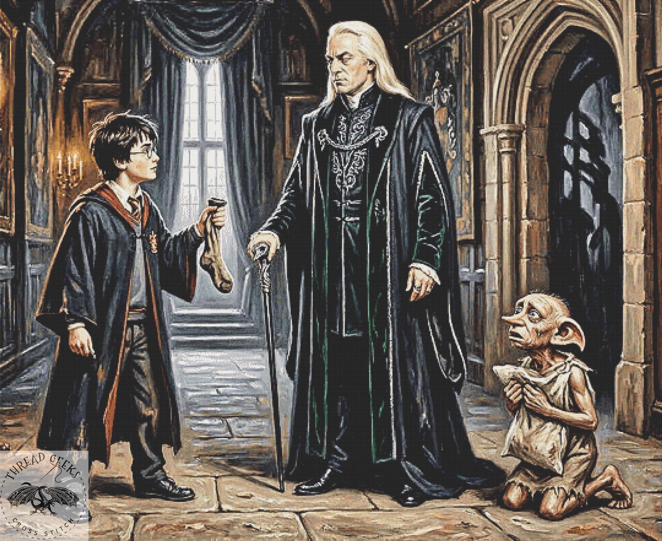 Dobby is Free XL Counted Cross Stitch Chart - House Elf - Wizard