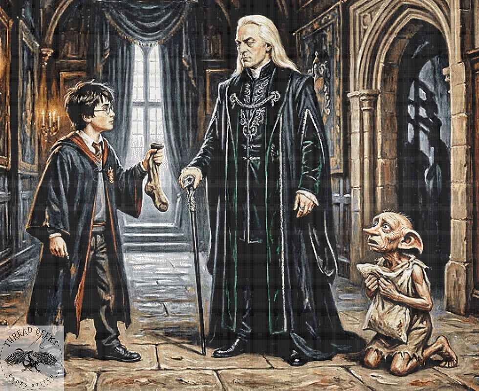 Miniaturbild: Dobby is Free XL Counted Cross Stitch Kit - House Elf - Wizard