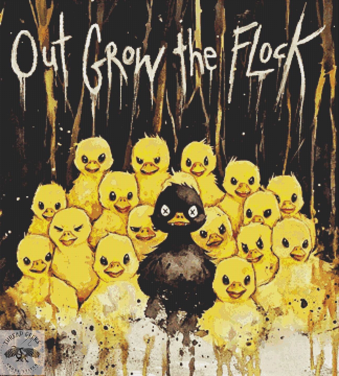 Outgrow The Flock Counted Cross Stitch Kit - Gus Fink - Duck Army